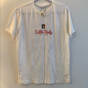 Free State White and Red Short Sleeve Tees